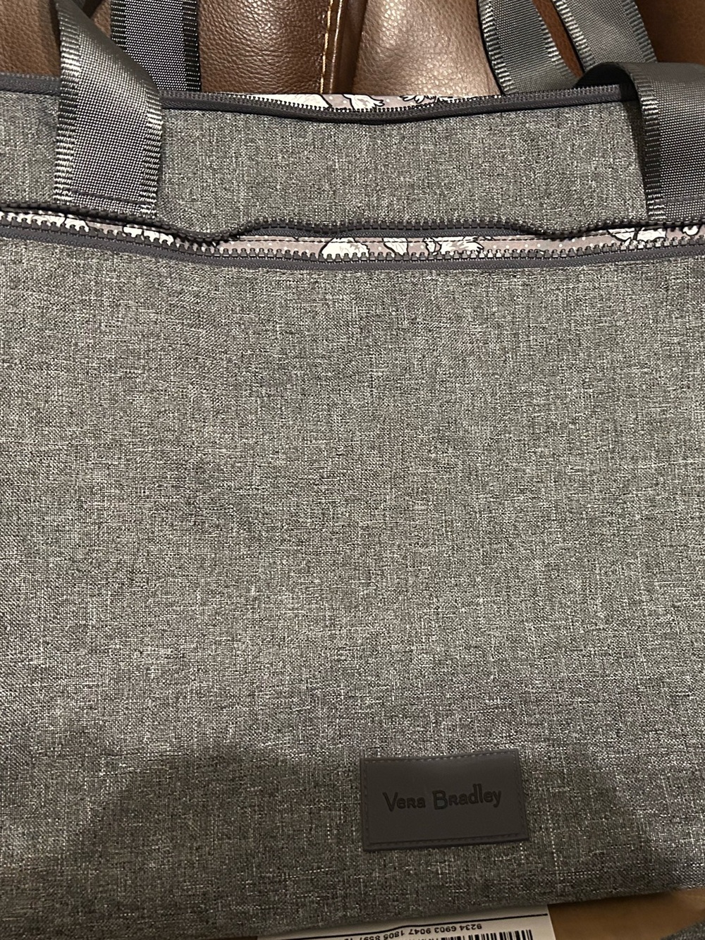 Vera Bradley Heathered Gray Large Capacity Travel Tote- Excellent Condition 🌟